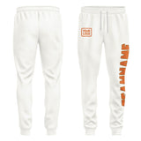 Custom White Orange Pants
