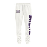Custom White Purple Pants