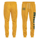 Custom Yellow Dark Green Pants