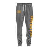 Custom Dark Grey Yellow Pants