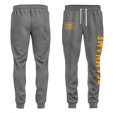 Custom Dark Grey Yellow Pants