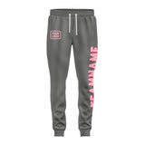 Custom Dark Grey Light Pink Pants
