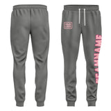 Custom Dark Grey Light Pink Pants