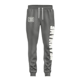 Custom Dark Grey White Pants
