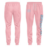 Custom Light Pink Light Blue Pants