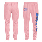 Custom Light Pink Sky Blue Pants