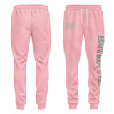 Custom Light Pink Gray Pants