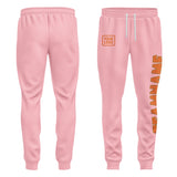 Custom Light Pink Orange Pants