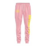 Custom Light Pink Light Yellow Pants