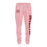 Custom Light Pink Crimson Red Pants