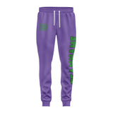 Custom Light Purple Emerald Green Pants
