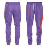 Custom Light Purple Orange Red Pants