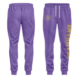 Custom Light Purple Light Khaki Pants