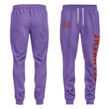 Custom Light Purple Crimson Red Pants