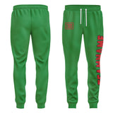 Custom Emerald Green Red Pants