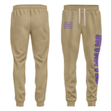 Custom Light Khaki Light Purple Pants