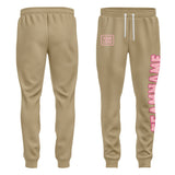 Custom Light Khaki Light Pink Pants