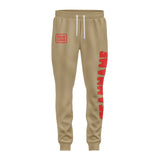 Custom Light Khaki Orange Red Pants