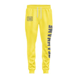 Custom Light Yellow Dark Grey Pants