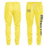 Custom Light Yellow Dark Grey Pants