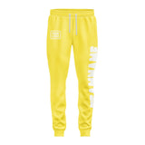 Custom Light Yellow White Pants