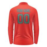 Custom Orange Red Blue Green Long Sleeve Polo Shirt