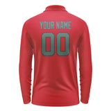 Custom Red Blue Green Long Sleeve Polo Shirt