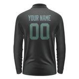 Custom Black Blue Green Long Sleeve Polo Shirt