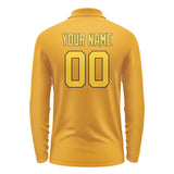 Custom Yellow Gold Long Sleeve Polo Shirt