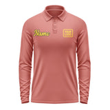 Custom Copper Rose Gold Long Sleeve Polo Shirt
