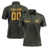 Custom Olive Yellow Short-Sleeve Polo Shirt