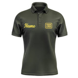 Custom Olive Gold Short-Sleeve Polo Shirt