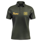 Custom Olive Gold Short-Sleeve Polo Shirt