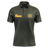 Custom Olive Gold Short-Sleeve Polo Shirt