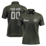 Custom Olive Gray Short-Sleeve Polo Shirt