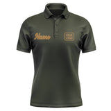Custom Olive Khaki Short-Sleeve Polo Shirt