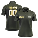 Custom Olive Cream Short-Sleeve Polo Shirt