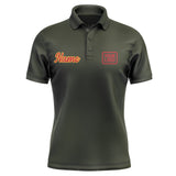 Custom Olive Red Short-Sleeve Polo Shirt