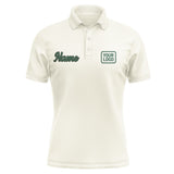 Custom Cream Green Short-Sleeve Polo Shirt