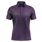 Custom Purple Green Short-Sleeve Polo Shirt