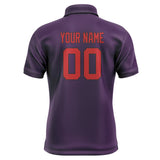 Custom Purple Red Short-Sleeve Polo Shirt
