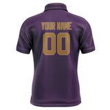 Custom Purple Khaki Short-Sleeve Polo Shirt