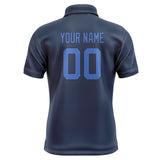 Custom Blue Sky Blue Short-Sleeve Polo Shirt