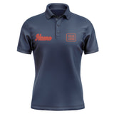 Custom Blue Coral Red Short-Sleeve Polo Shirt