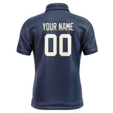 Custom Blue Cream Short-Sleeve Polo Shirt