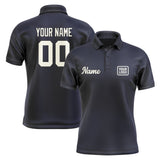 Custom Navy Cream Short-Sleeve Polo Shirt