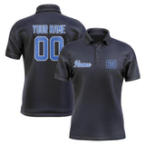 Custom Navy Sky Blue Short-Sleeve Polo Shirt