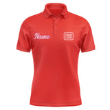 Custom Orange Red Light Pink Short-Sleeve Polo Shirt