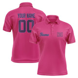 Custom Pink Purple Short-Sleeve Polo Shirt