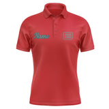 Custom Red Blue Green Short-Sleeve Polo Shirt